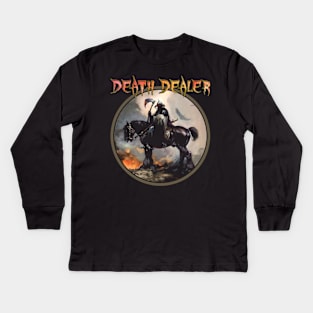 Death Dealer (Black Print) Kids Long Sleeve T-Shirt